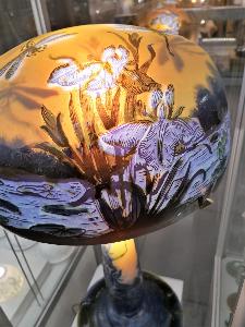 Lampe Tip Gallé géante "libellules et Iris " 67 cm 