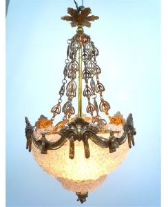 Lustre Venise verre blanc