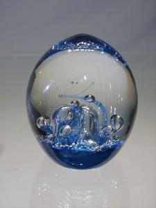 Sulfure, Presse-papier Oeuf bleu paon