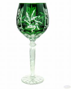 Verres à vin couleur taille Diamant Cristal de Bohème 