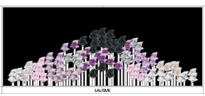Base Aquarium Noir avec cloche transparente pour 100 Poissons Lalique 