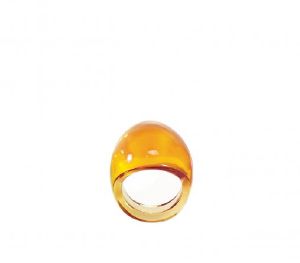 Bague Cristal Lalique Gourmande ambre
