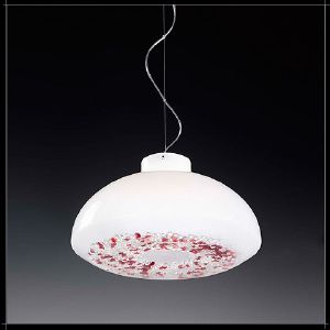 Luminaire Large Blanc Lait Murano collection Reflex