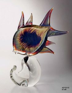 Poisson Verre Murano calcédoine