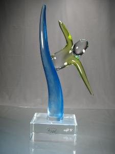 Murano Art Collection : Danseur Acrobate Bleu