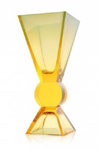 Trophee Vase Cristal Moser trophy Jaune