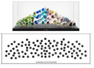 Base Aquarium Noir avec cloche transparente pour 100 Poissons Lalique 