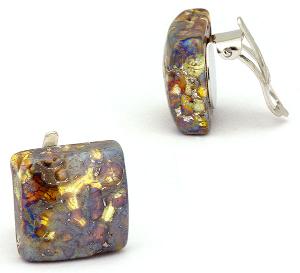 Boucles Clips Carré Murano Antica Murrina Byzantium