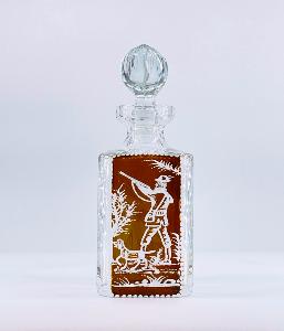 Carafe à Whisky en Cristal de Bohème Chasse