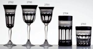 Cristal de Paris : Coffret 6 verres cristal noir collection Penombre