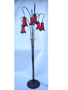 Lampadaire Art Nouveau Nancy rouge