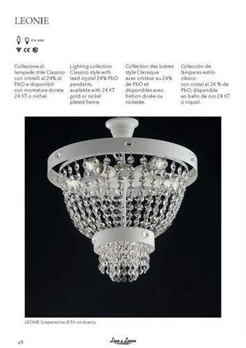 Plafonnier court Cristal Murano Collection Leonie