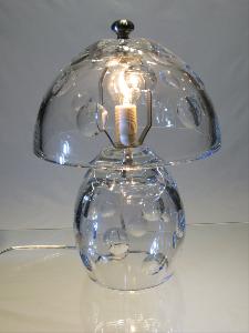 Lampe en cristal transparente taille Pastille "Cristal de Paris"