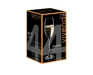 Coffret 4 Flûtes à champagne en cristallin collection Vivendi