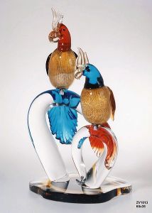 Perroquets Verre Murano 