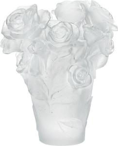 Vase Rose Passion Daum 17 cm Blanc