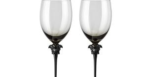 VERSACE Médusa : coffret 2 verres à vin blanc Haze