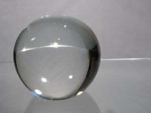 Boule en cristal ,Sulfure, Presse-papier rond transparent