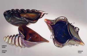 Coquillage de mer en Verre multi couleur Murano Zanetti 