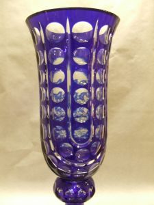 Vase "chevaux" en Cristal de Bohème