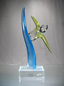 Murano Art Collection : Danseur Acrobate Bleu