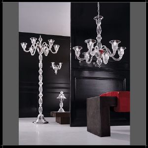 Lustre Murano Voltolina collection Laguna 6 branc cristal