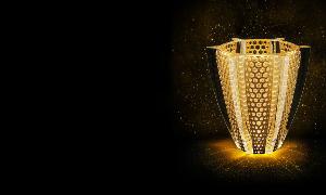 Vase Lalique Rayons a la Feuille d' or GM 88ex