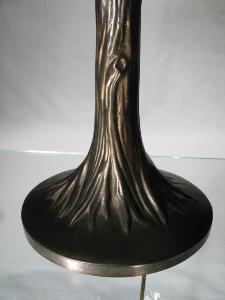 Lampe Jonquille Vrai vitrail américain Tiffany  Pied bronze 