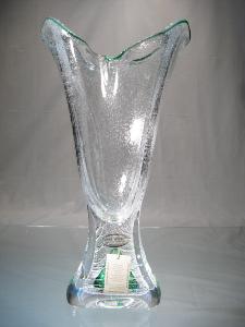 Vase Ange en cristal transparent bulle Pièce unique signée Jablonski