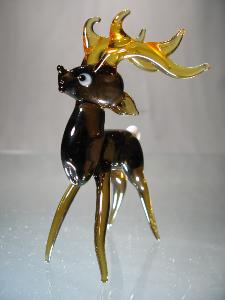 Cerf en Cristal Couleur Marron