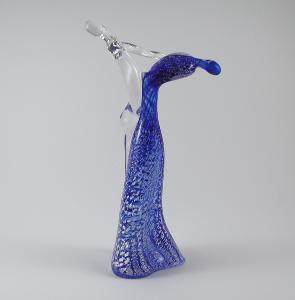 Couple Amoureux Verre Couleur bleu transparent Murano Zanetti 