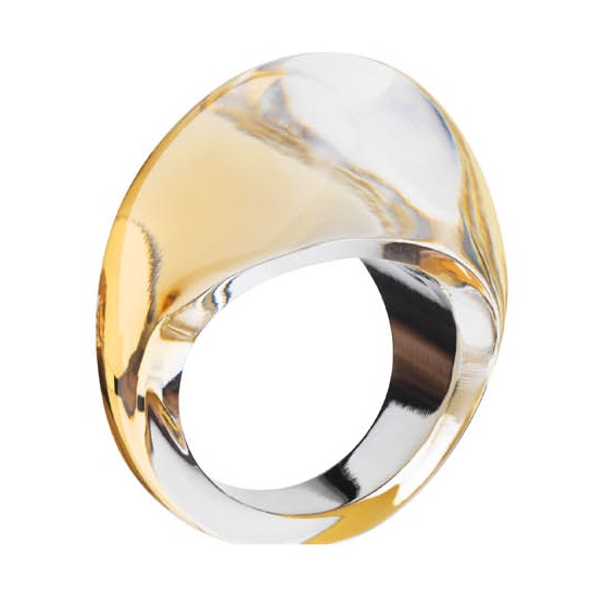 Bague Cristal Lalique Gourmande lustré or