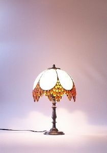 Lampe Ambre et Vitrail Alessandria 