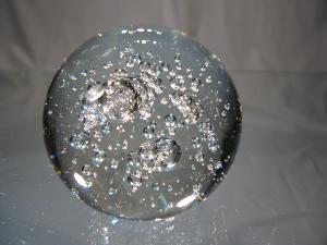 Sulfure, Presse papier transparente bulles rondes dispersees