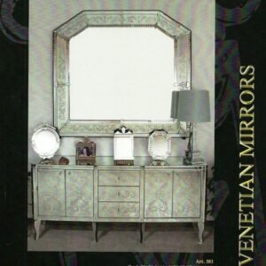 Buffet salon/salle à manger Avec Grand Miroir Vénitien Mural - Style Vénitien - Voltolina Murano