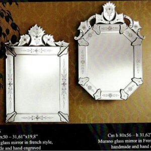 Miroir Vénitien Octogonale ou Rectangulaire - Style Français - Voltolina Murano