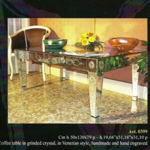 Table Basse Rectangulaire en Miroir Vénitien - Voltolina Murano