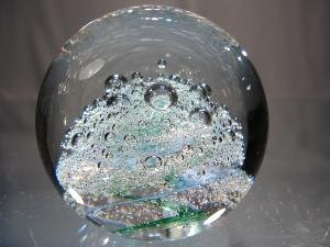 Sulfure/Presse-papier - Rond - Antarctique - Effet bullé