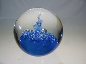 Sulfure/Presse-papier - Rond - Bleu océan