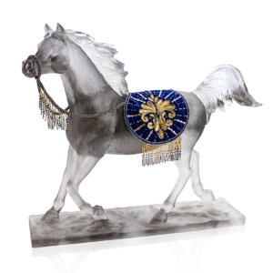 Sculpture de cheval "Le Majestueux Impérial" , de la prestigieuse cristallerie Daum.