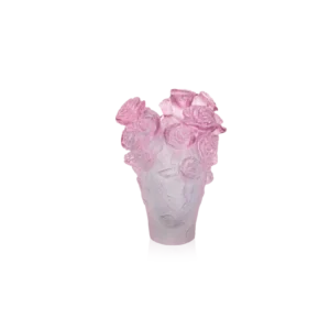 Mini-Vase Rose Passion Daum - Rose & Vert