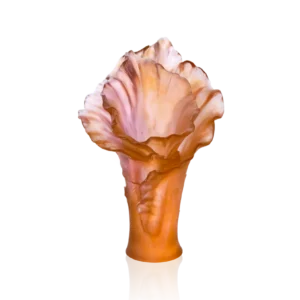 Vase Arum Daum - Ambre Rose - Grand Modèle