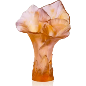 Vase Arum Daum - Ambre Rose - Modèle Magnum