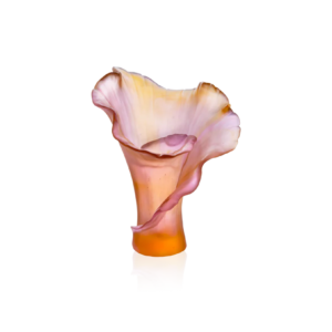 Vase Arum Daum - Ambre Rose - Moyen Modèle