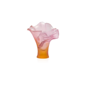 Vase Arum Daum - Ambre Rose - Petit Modèle