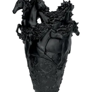 Vase Cavalcade Daum - Noir - Modèle Magnum