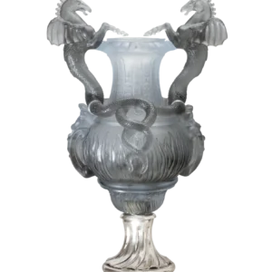Vase Chevaux Ailés Daum - Gris - Modèle Prestige