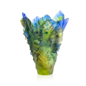 Vase Fleur de Paon Exotique Daum - Grand Modèle