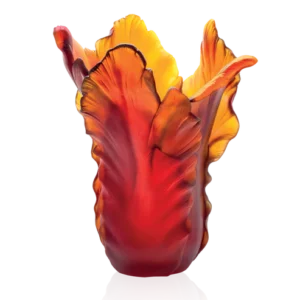 Vase Tulipe Daum - Ambre Foncé - Modèle Magnum