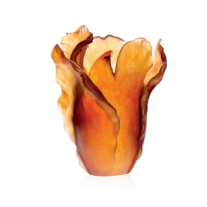 Vase Tulipe Daum - Ambre - Grand Modèle